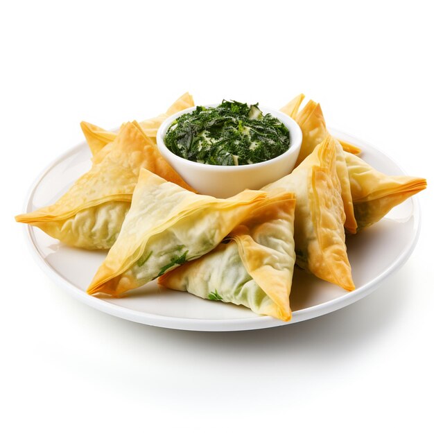 spanakopita isolated on white background AI Generative