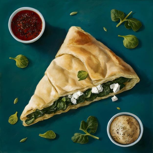 Spanakopita schilderkunst