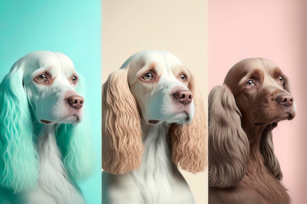 Spaniels Cocker dog AIGenerated