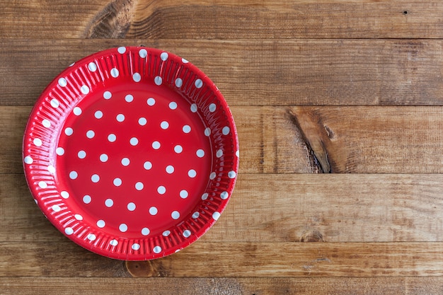 Spanish dishes with red polka dots