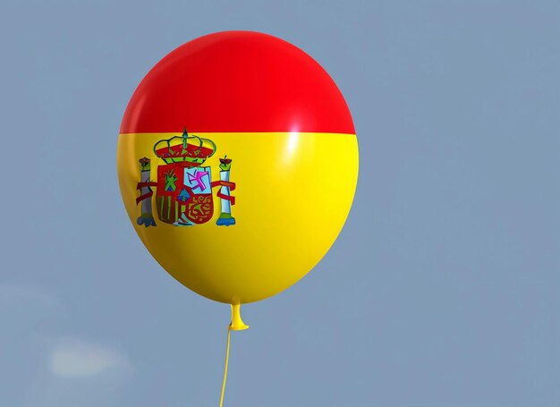 Spanish flag in on ballon