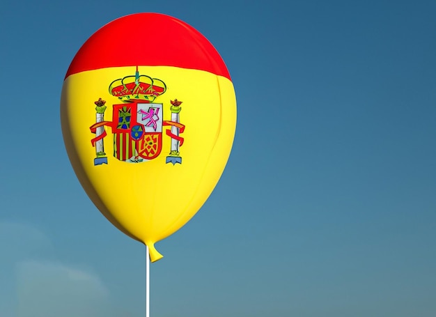Spanish flag in on ballon