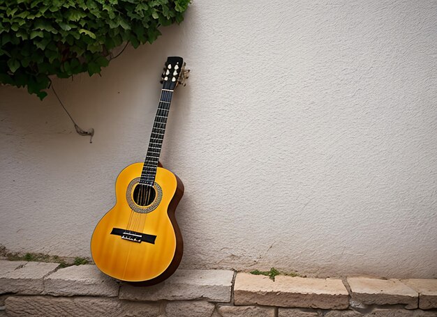 Spanish guitar on wall