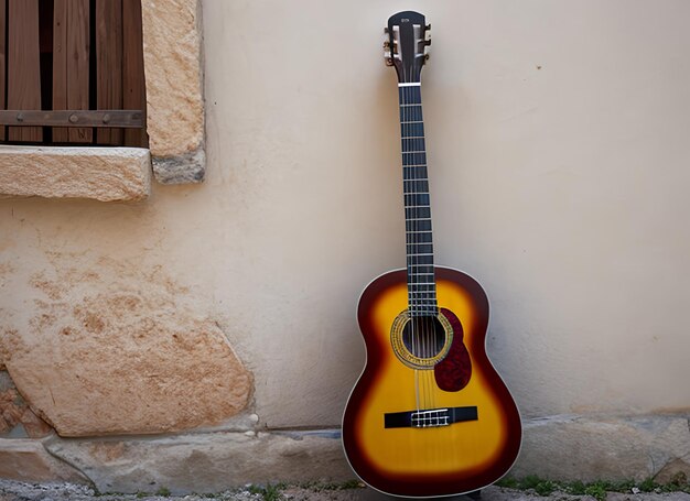 Spanish guitar on wall