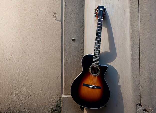 Photo spanish guitar on wall