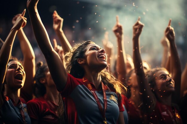 Spanish women's football team Stock photo