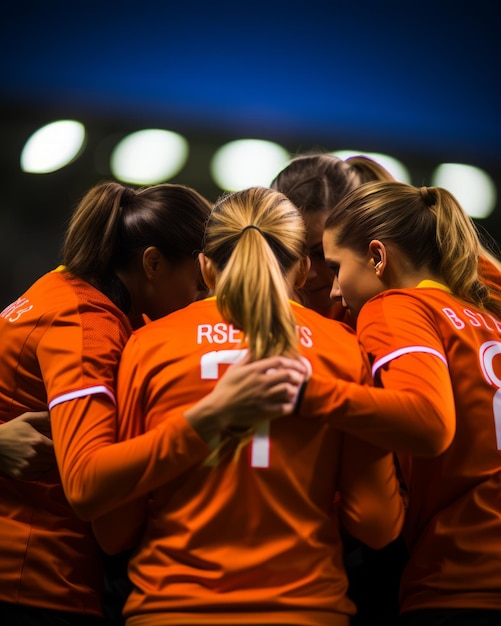 Spanish women's football team Stock photo