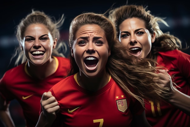 Spanish women's football team Stock photo