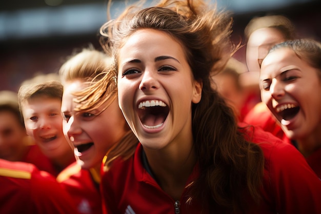 スペイン女子サッカーチーム ストックフォト