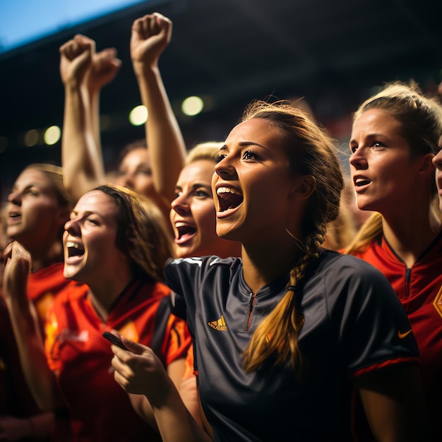 スペイン女子サッカーチーム ストックフォト