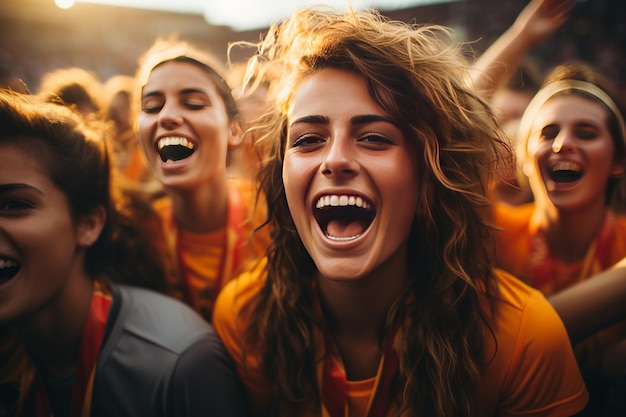 Spanish women's football team Stock photo