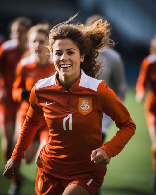 Premium AI Image | Spanish women's football team Stock photography