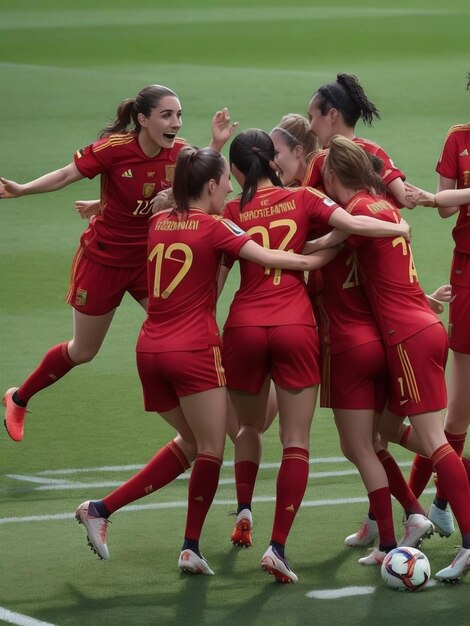 Premium Photo | The Spanish women s national football team
