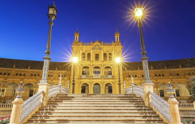 Spanje SquarePlaza de Espana bevindt zich in het openbare Maria Luisa-park in Sevilla, Spanje