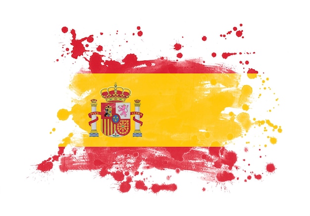 Spanje vlag grunge geschilderde achtergrond