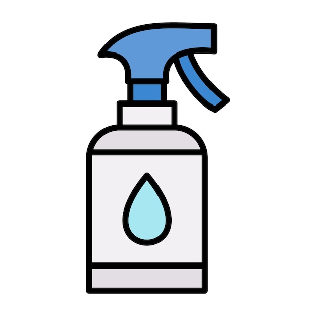 Sparay Bottle Flat Illustration