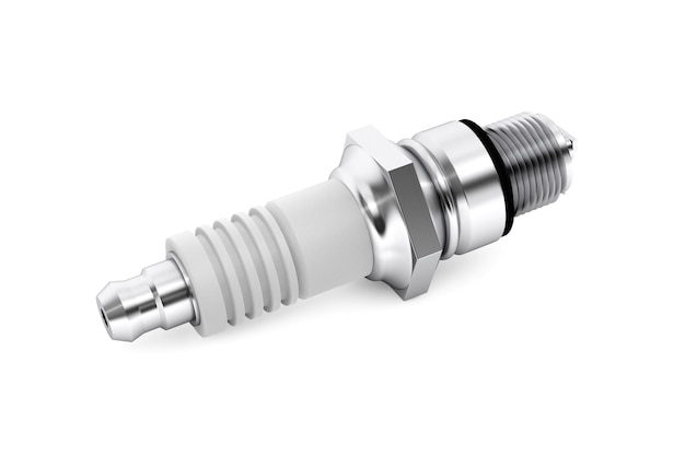 Spark plug for the car on a white background