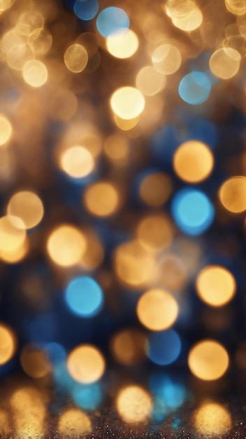 Sparkle background defocused bokeh abstract christmas copy space shimmering blue spotlights defocus