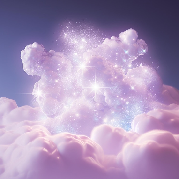 Photo sparkle cloud pastel purple image