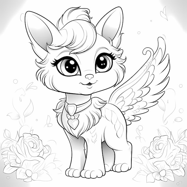 Sparkle and Whiskers Unicorn Cat Coloring Delight