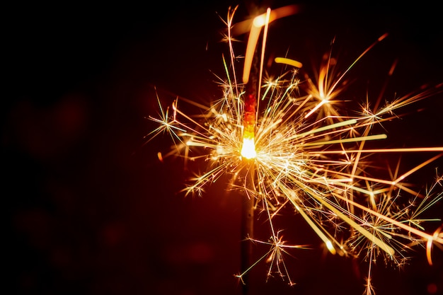 Sparkler on dark background