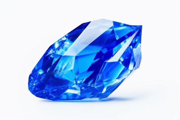 Photo sparkling blue diamond on white canvas on a white or clear surface png transparent background