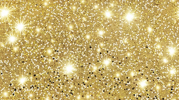 Sparkling Gold Glitter Pattern Tile Generatieve AI