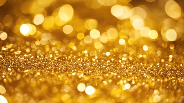 Sparkling golden bokeh background texture