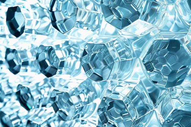 スパークリング・アイス・キューブ・テクスチャー アブストラクト 背景 アイス・キュブ 3D 壁紙