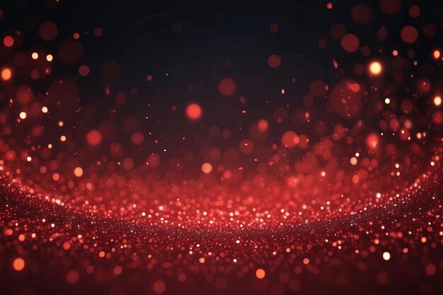 Sparkling Love Red Glittering Valentine Backdrop