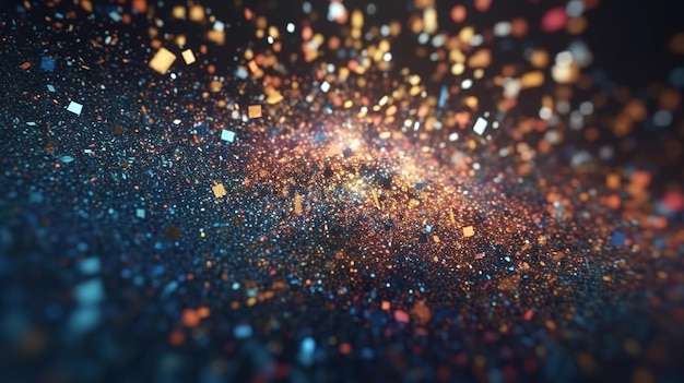 Sparkling Luxury Glitter Bokeh Sparkles and Particles Generative AI