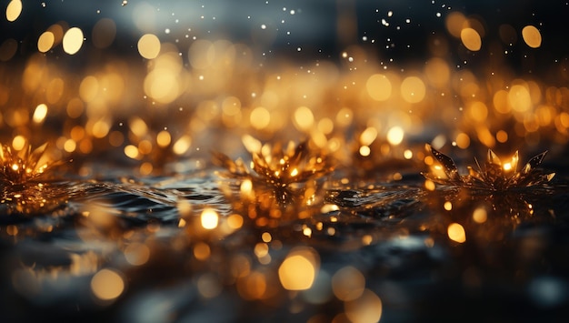 Sparkling Luxury Gold Glitter Bokeh Sparkles and Particles