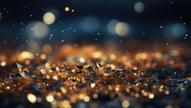 Sparkling Luxury Gold Glitter Bokeh Sparkles and Particles