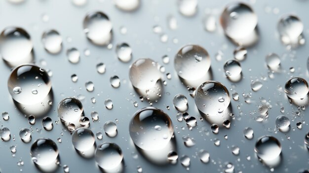 スパークリング・リップルズ 透明な表面の水滴とスプラッシュ ジェネレーティブ・AI