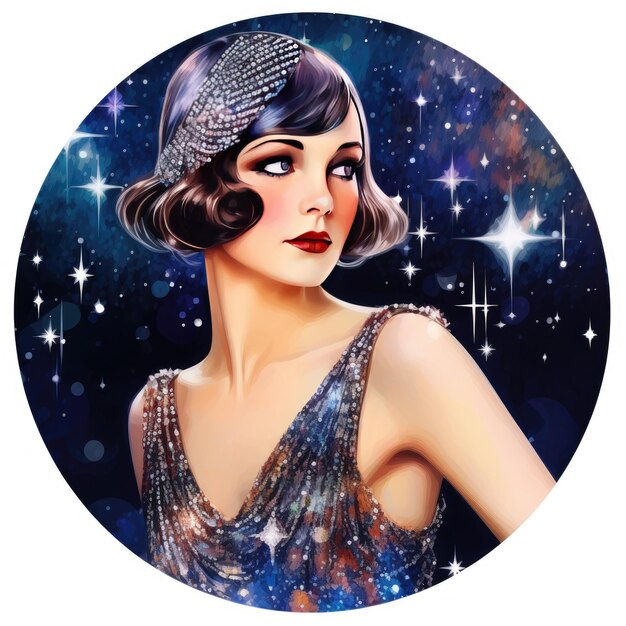 Photo sparkling stardust embracing the roaring 20s glamour