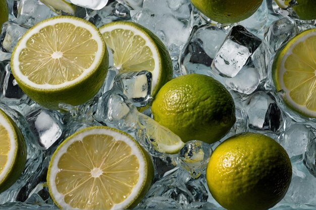 Photo sparkling water with lemon slices