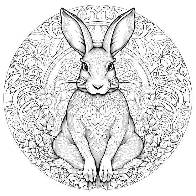 Sparkly Rabbit Forest Wonders Coloring Journey for Kids