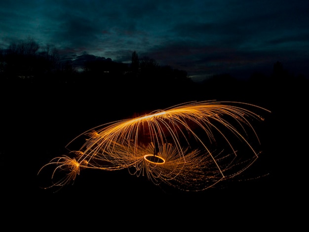 Sparks on a black background