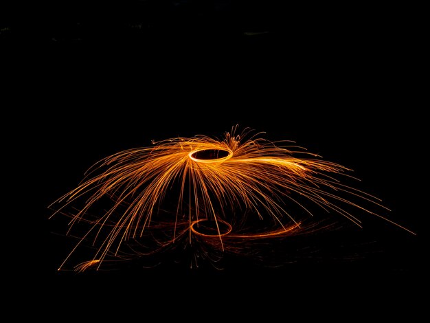 Sparks on a black background