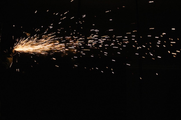 Sparks on a black background