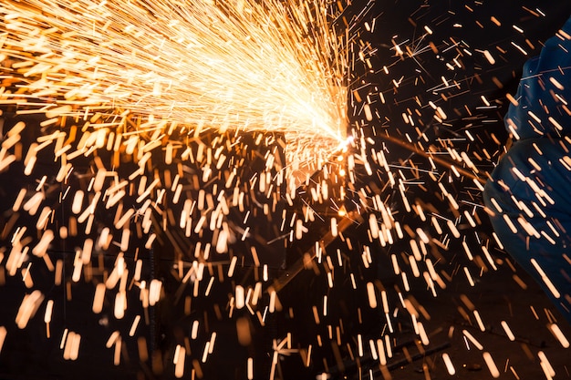 Sparks in smelting industry