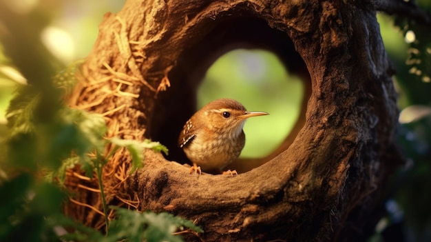 Sparrow bird in nest hd 8k wallpaper background stock photographic image