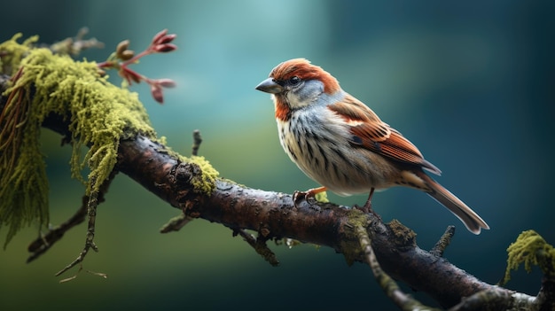 A sparrow on a branch AI generated Image