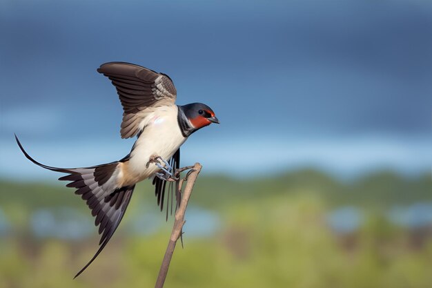 sparrow fly