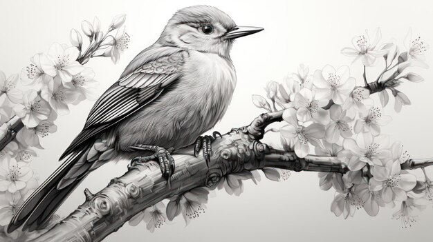 sparrow illustration HD 8K wallpaper Stock Photographic Image