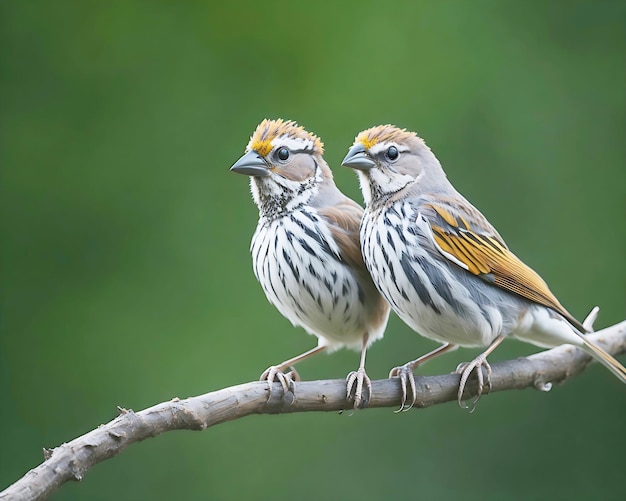 Sparrow standing on a tree branch ai generated