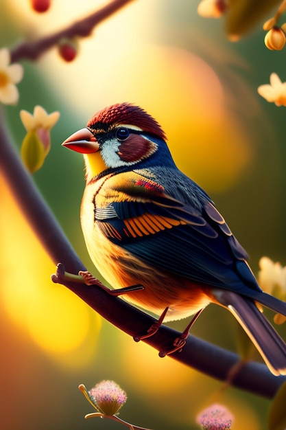 Sparrow on a tree