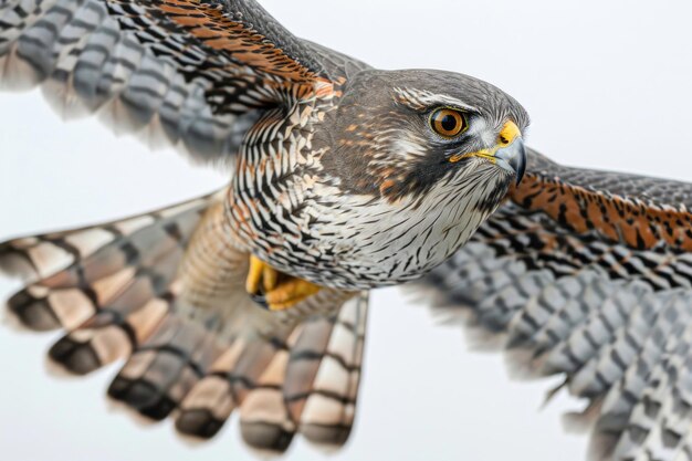 A sparrowhawk soars surveying below