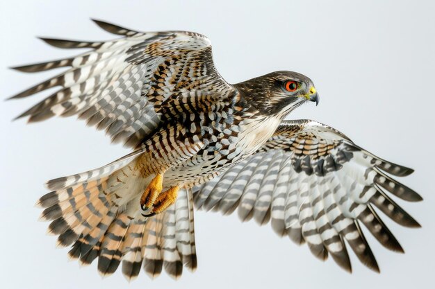 A sparrowhawk soars surveying below