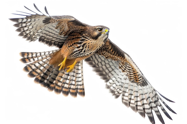 Photo a sparrowhawk soars surveying below